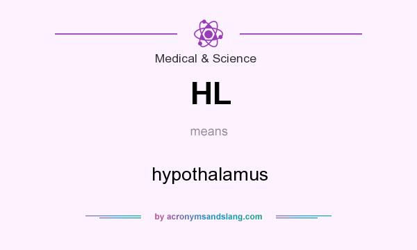 What does HL mean? It stands for hypothalamus