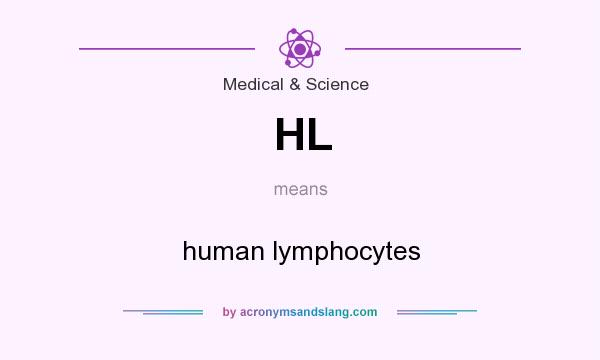 What does HL mean? It stands for human lymphocytes
