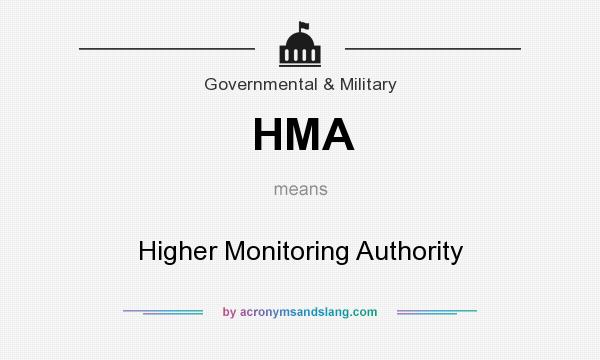 What does HMA mean? It stands for Higher Monitoring Authority