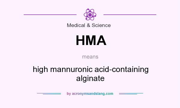 What does HMA mean? It stands for high mannuronic acid-containing alginate
