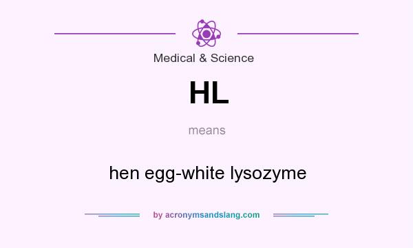 What does HL mean? It stands for hen egg-white lysozyme