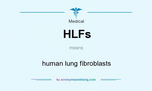 What does HLFs mean? It stands for human lung fibroblasts