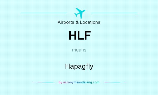What does HLF mean? It stands for Hapagfly