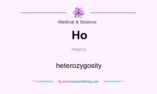 What does Ho mean? It stands for heterozygosity