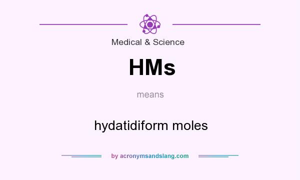 What does HMs mean? It stands for hydatidiform moles
