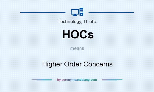 What does HOCs mean? It stands for Higher Order Concerns