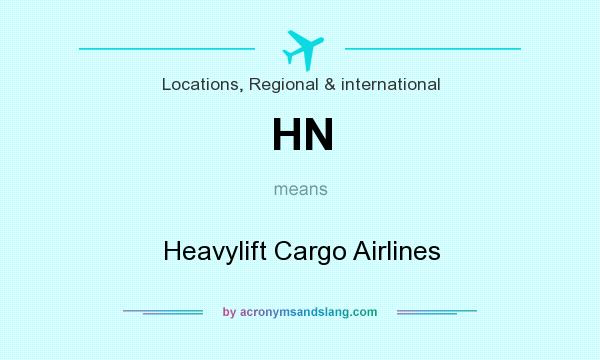What does HN mean? It stands for Heavylift Cargo Airlines