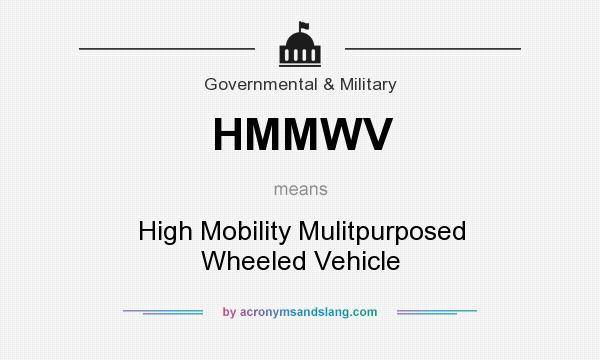 What does HMMWV mean? It stands for High Mobility Mulitpurposed Wheeled Vehicle