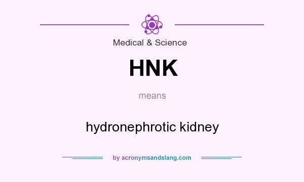 What does HNK mean? It stands for hydronephrotic kidney