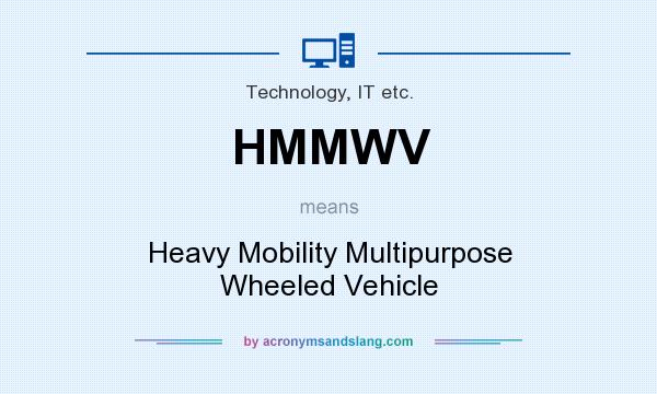What does HMMWV mean? It stands for Heavy Mobility Multipurpose Wheeled Vehicle