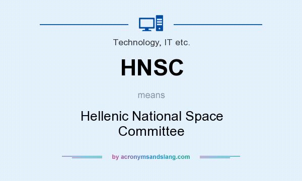 What does HNSC mean? It stands for Hellenic National Space Committee
