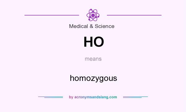 What does HO mean? It stands for homozygous