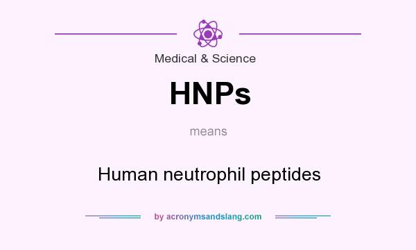 What does HNPs mean? It stands for Human neutrophil peptides