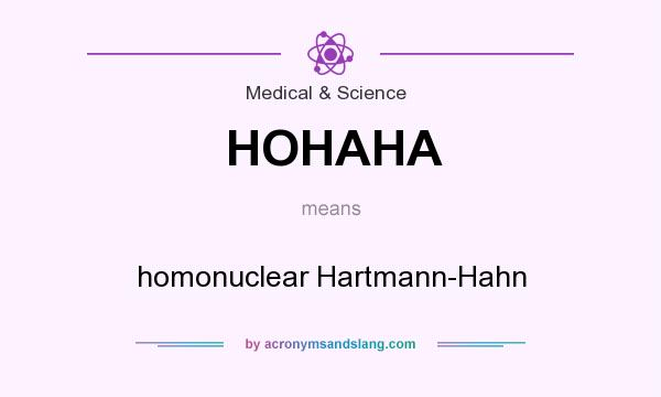 What does HOHAHA mean? It stands for homonuclear Hartmann-Hahn