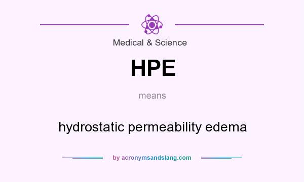 What does HPE mean? It stands for hydrostatic permeability edema