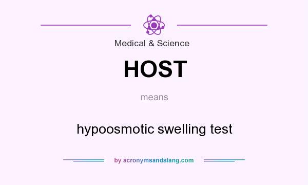 What does HOST mean? It stands for hypoosmotic swelling test