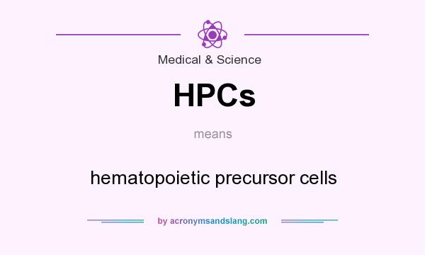 What does HPCs mean? It stands for hematopoietic precursor cells