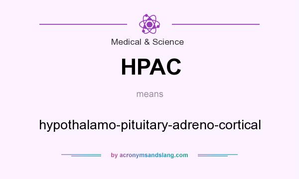 What does HPAC mean? It stands for hypothalamo-pituitary-adreno-cortical