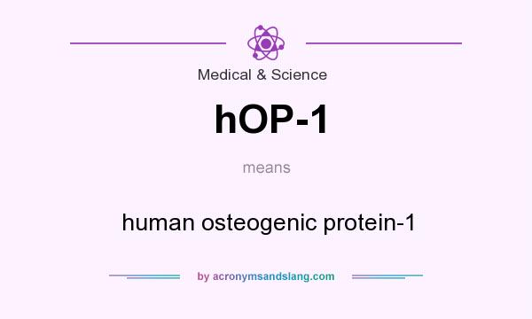 What does hOP-1 mean? It stands for human osteogenic protein-1