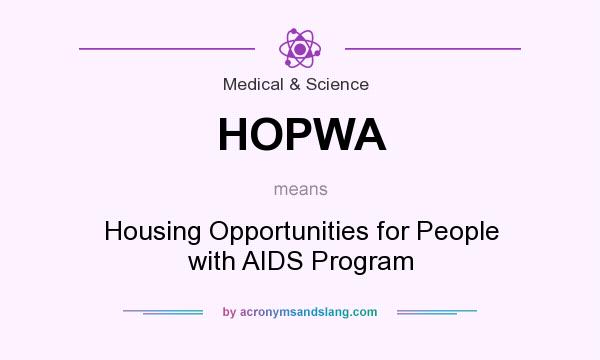 What does HOPWA mean? It stands for Housing Opportunities for People with AIDS Program
