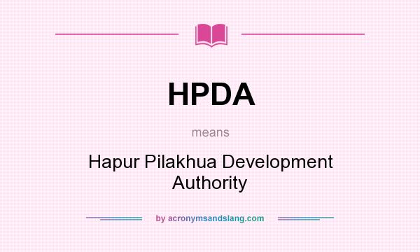 What does HPDA mean? It stands for Hapur Pilakhua Development Authority