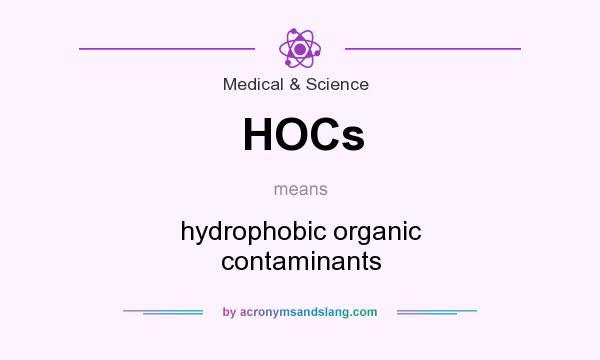What does HOCs mean? It stands for hydrophobic organic contaminants