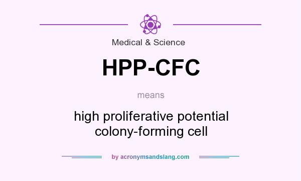 What does HPP-CFC mean? It stands for high proliferative potential colony-forming cell