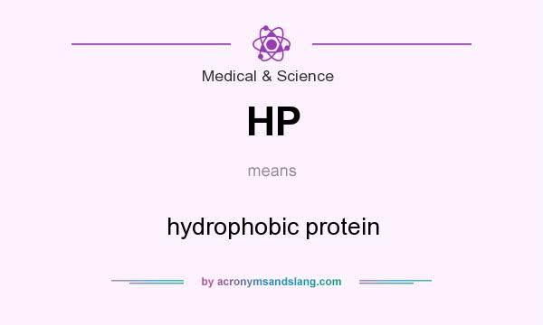What does HP mean? It stands for hydrophobic protein