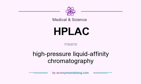 What does HPLAC mean? It stands for high-pressure liquid-affinity chromatography