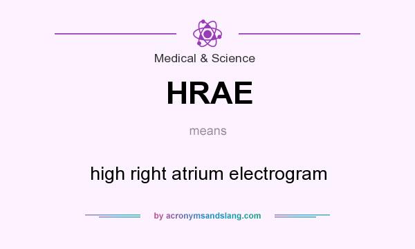What does HRAE mean? It stands for high right atrium electrogram