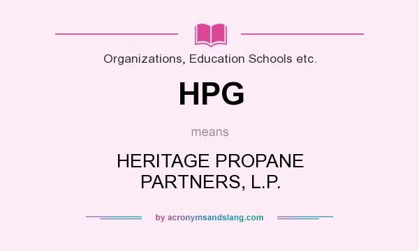What does HPG mean? It stands for HERITAGE PROPANE PARTNERS, L.P.