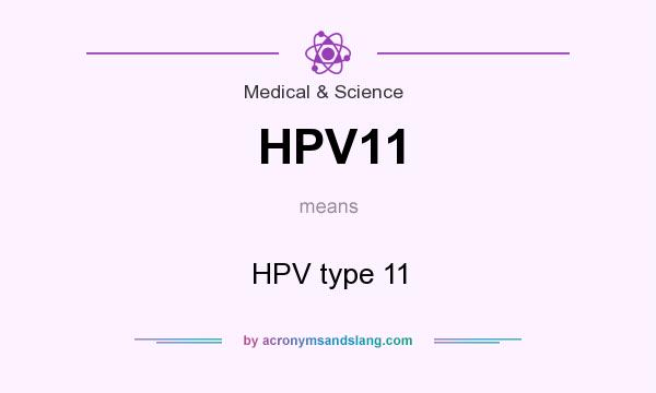 What does HPV11 mean? It stands for HPV type 11