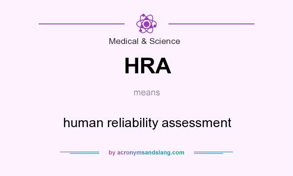 What does HRA mean? It stands for human reliability assessment