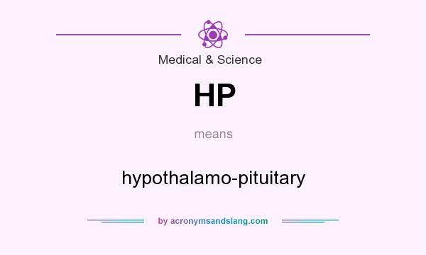 What does HP mean? It stands for hypothalamo-pituitary
