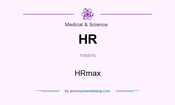 What does HR mean? It stands for HRmax