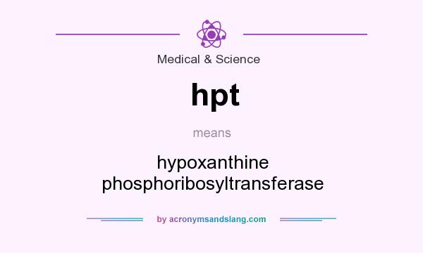 What does hpt mean? It stands for hypoxanthine phosphoribosyltransferase