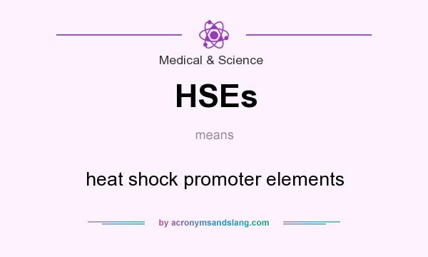 What does HSEs mean? It stands for heat shock promoter elements