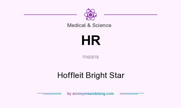 What does HR mean? It stands for Hoffleit Bright Star