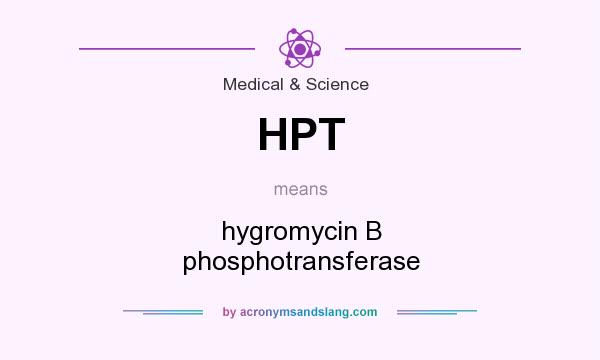 What does HPT mean? It stands for hygromycin B phosphotransferase