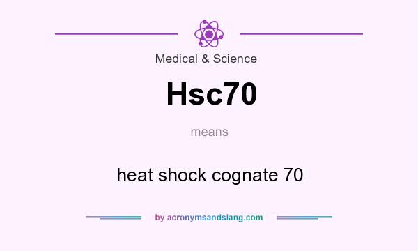 What does Hsc70 mean? It stands for heat shock cognate 70