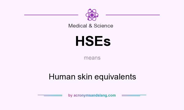 What does HSEs mean? It stands for Human skin equivalents