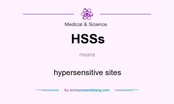 What does HSSs mean? It stands for hypersensitive sites