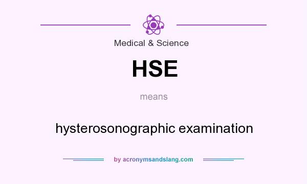 What does HSE mean? It stands for hysterosonographic examination