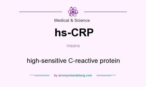 What does hs-CRP mean? It stands for high-sensitive C-reactive protein