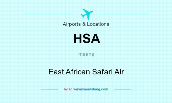 What does HSA mean? It stands for East African Safari Air