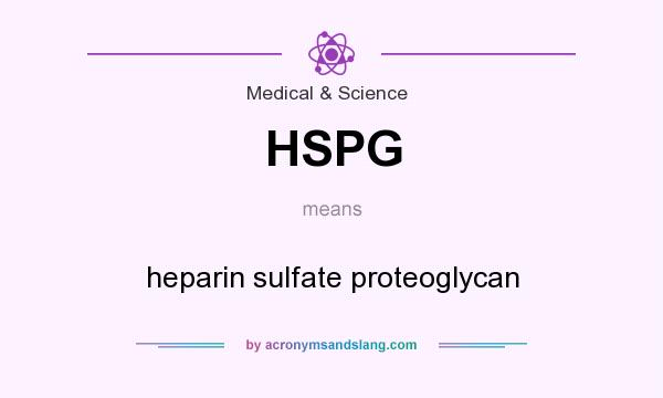 What does HSPG mean? It stands for heparin sulfate proteoglycan