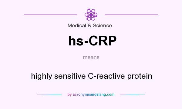 What does hs-CRP mean? It stands for highly sensitive C-reactive protein