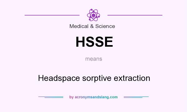 What does HSSE mean? It stands for Headspace sorptive extraction