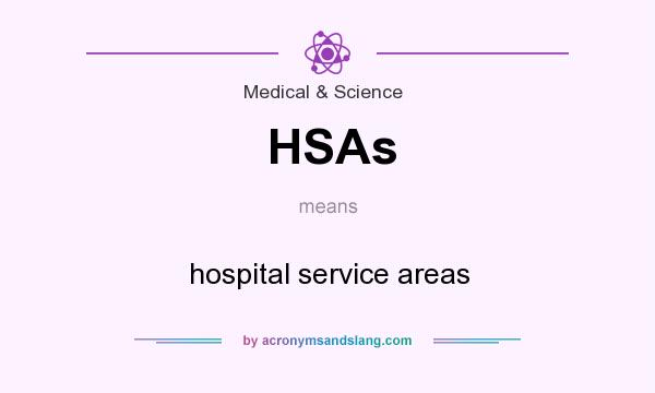 What does HSAs mean? It stands for hospital service areas
