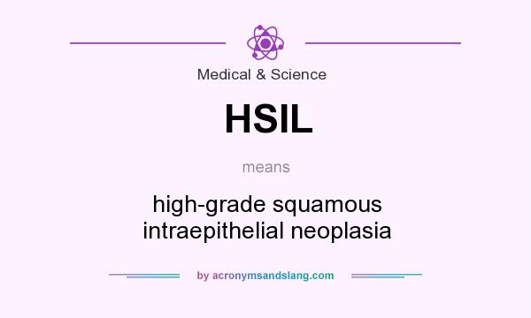 What does HSIL mean? It stands for high-grade squamous intraepithelial neoplasia